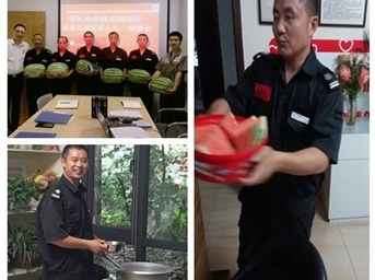 喜沁金沙物业：酷暑中为一线员工送去清凉